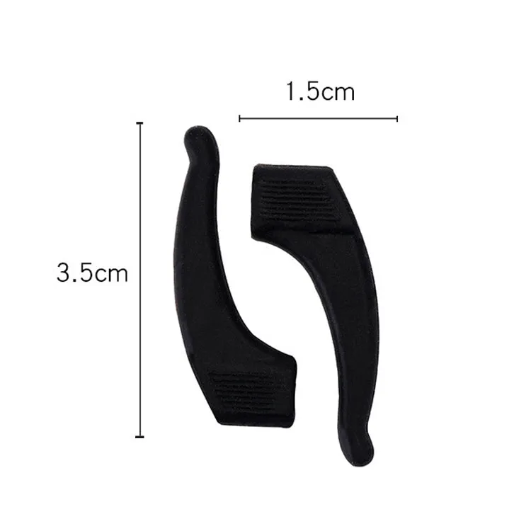 10 Pairs Glasses Non-slip Cover Ear Support Glasses Foot Silicone Non-slip Sleeve(Brown)