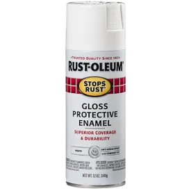 12 OZ Stops Rust Protective Enamel Spray Paint - Gloss White