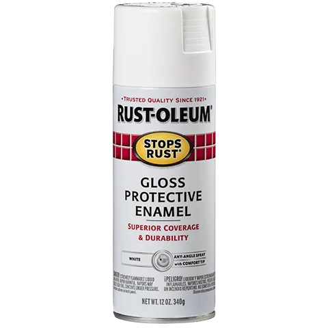 12 OZ Stops Rust Protective Enamel Spray Paint - Gloss White