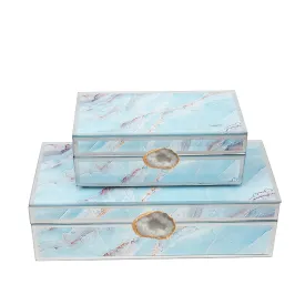 2X Handmade Decorative/Jewelry Box Fl-Tz1030B A