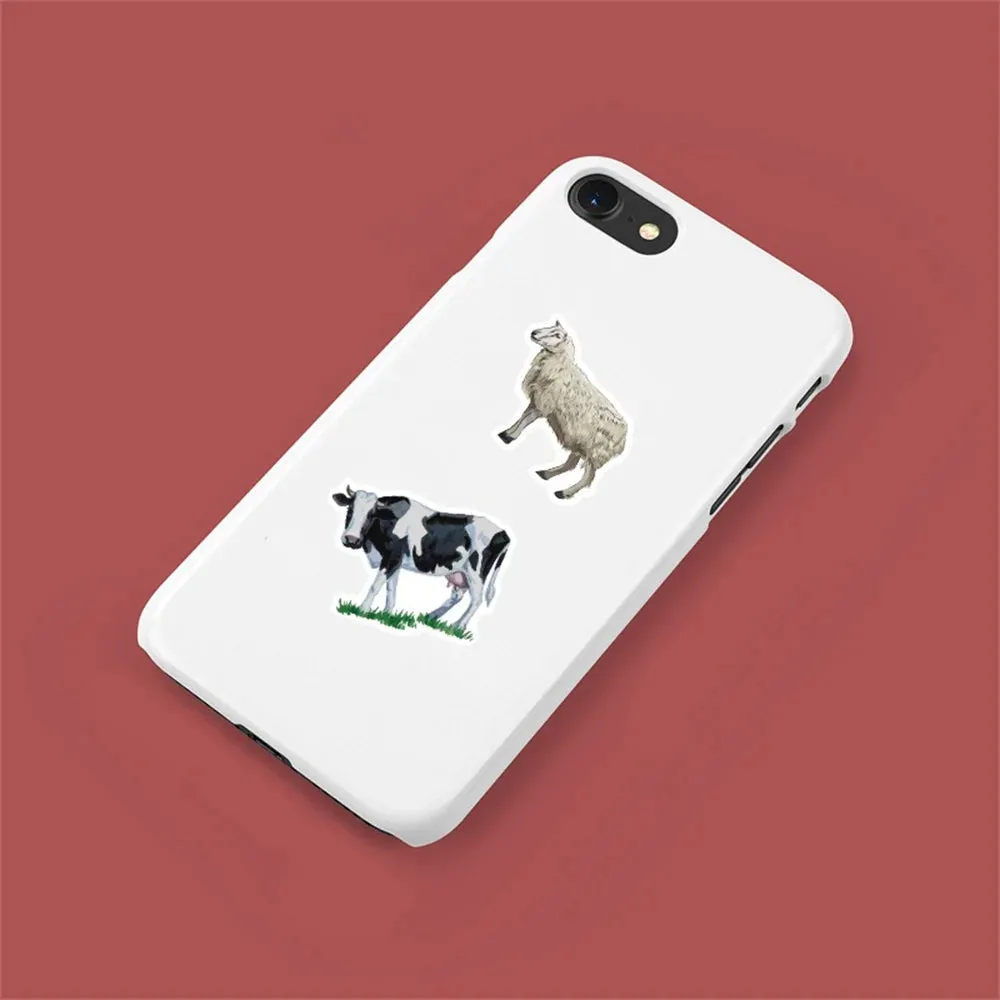 Adorable Cartoon Animal Farm Stickers - Fun & Versatile Packs!