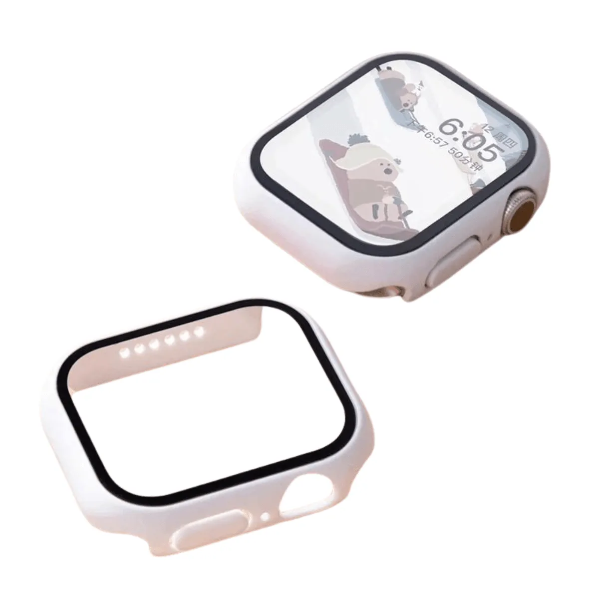Apple Watch Case, Full Coverage Matte Hard Protector for Series 4-9 & SE, Durable Plastic Snap-On Design