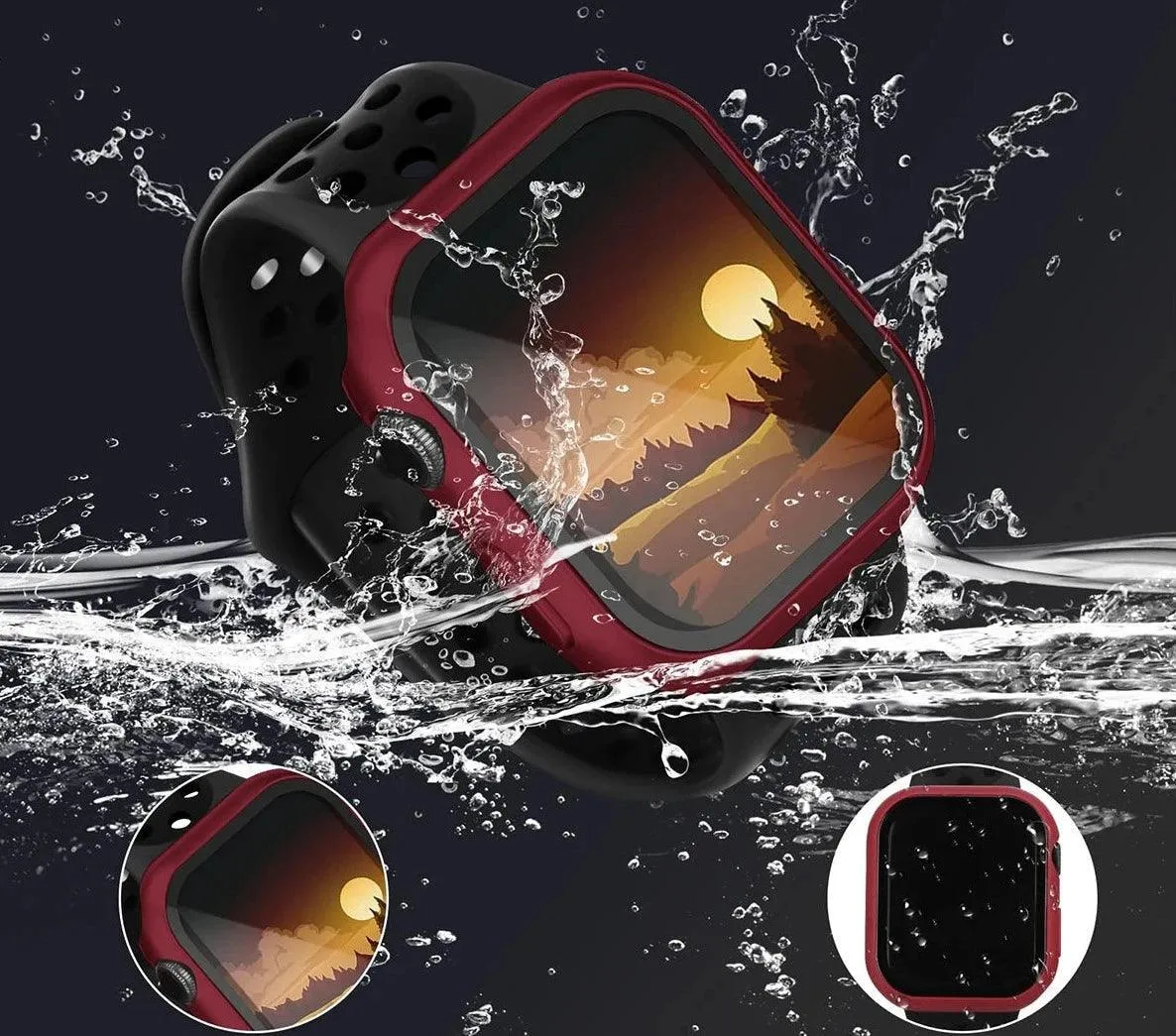 Apple Watch Case, Full Coverage Matte Hard Protector for Series 4-9 & SE, Durable Plastic Snap-On Design