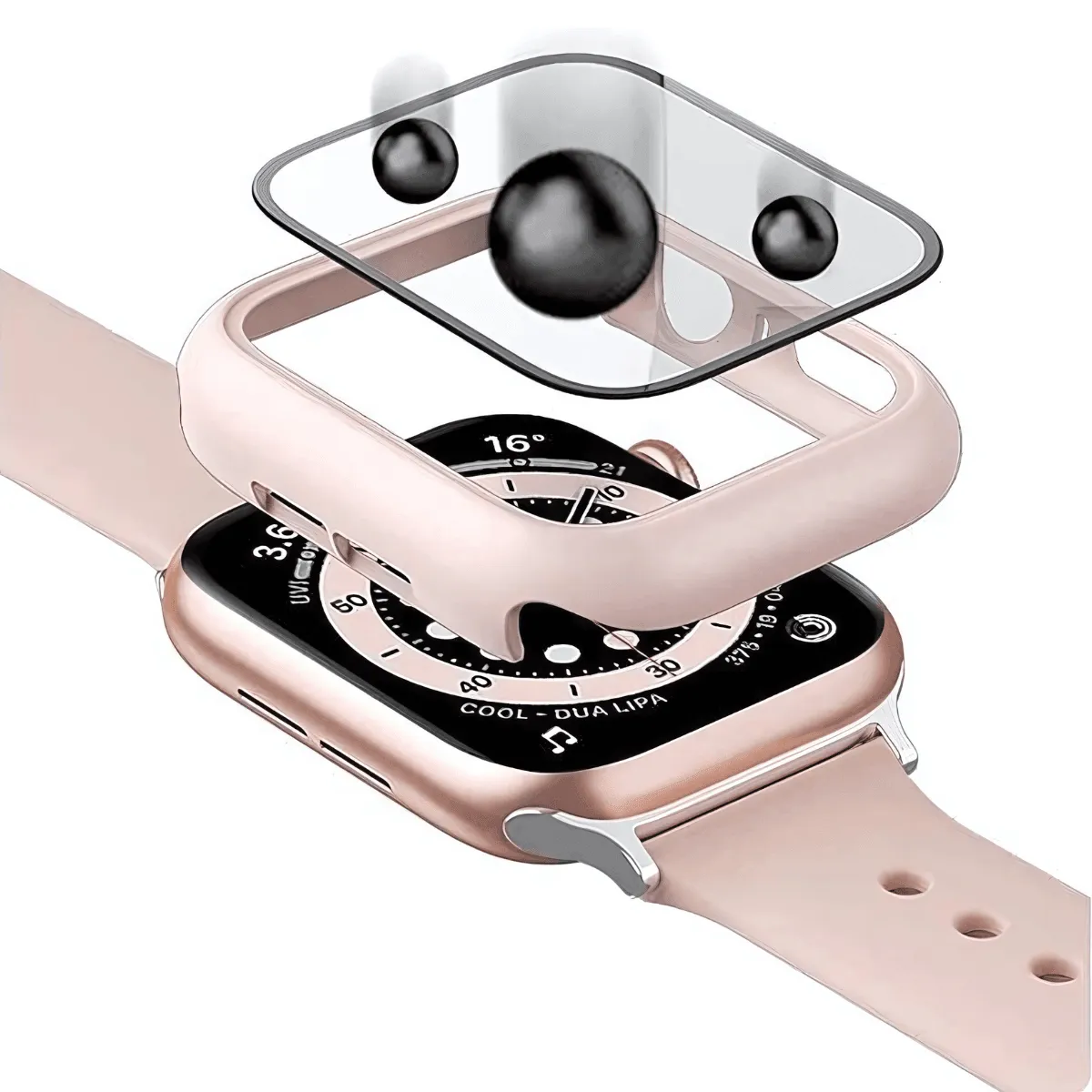 Apple Watch Case, Full Coverage Matte Hard Protector for Series 4-9 & SE, Durable Plastic Snap-On Design