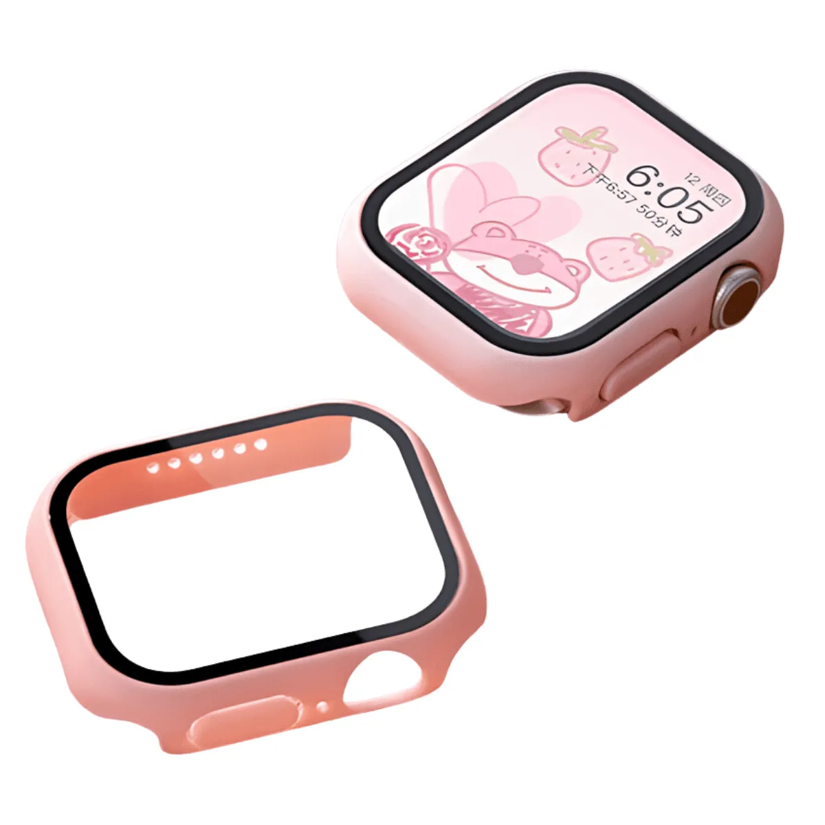 Apple Watch Case, Full Coverage Matte Hard Protector for Series 4-9 & SE, Durable Plastic Snap-On Design