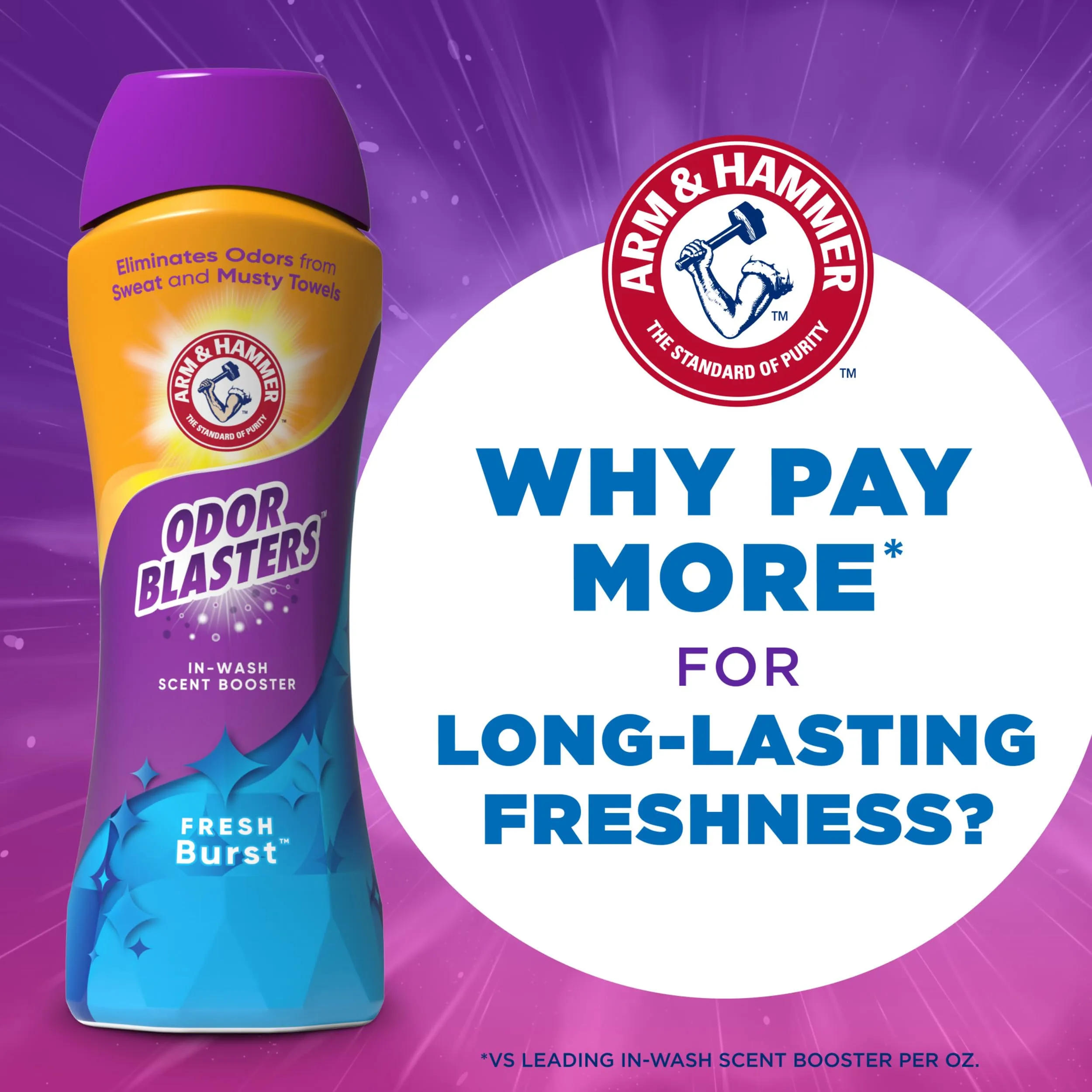 Arm & Hammer Odor Blasters In-Wash Scent Booster - Fresh Burst, 37.8oz