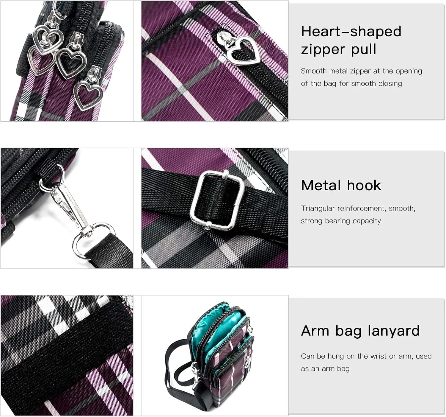 BIAOTIE Lightweight Small Crossbody bags Cell Phone Purses Travel Pouch Shoulder Bag for Women