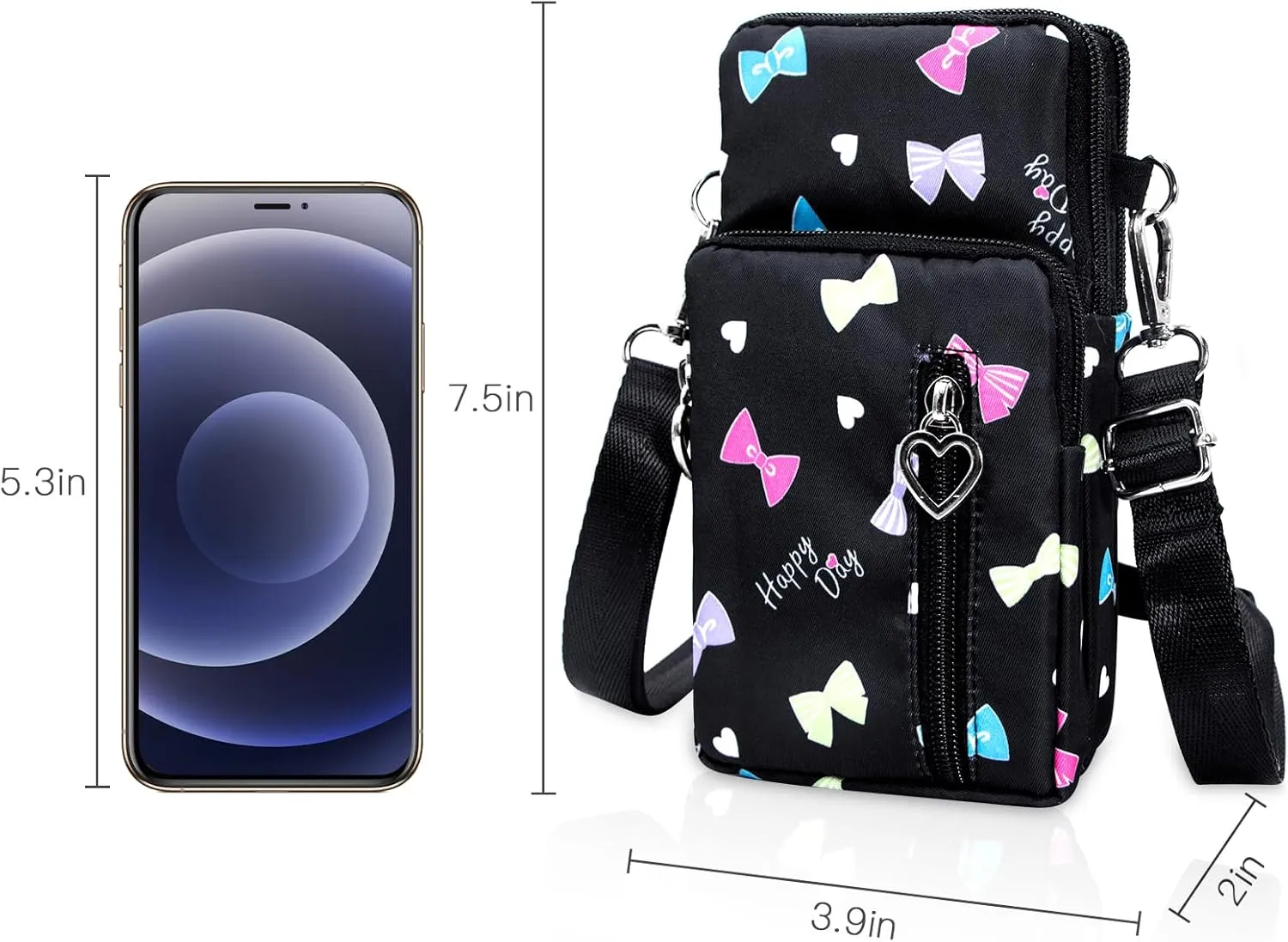 BIAOTIE Lightweight Small Crossbody bags Cell Phone Purses Travel Pouch Shoulder Bag for Women