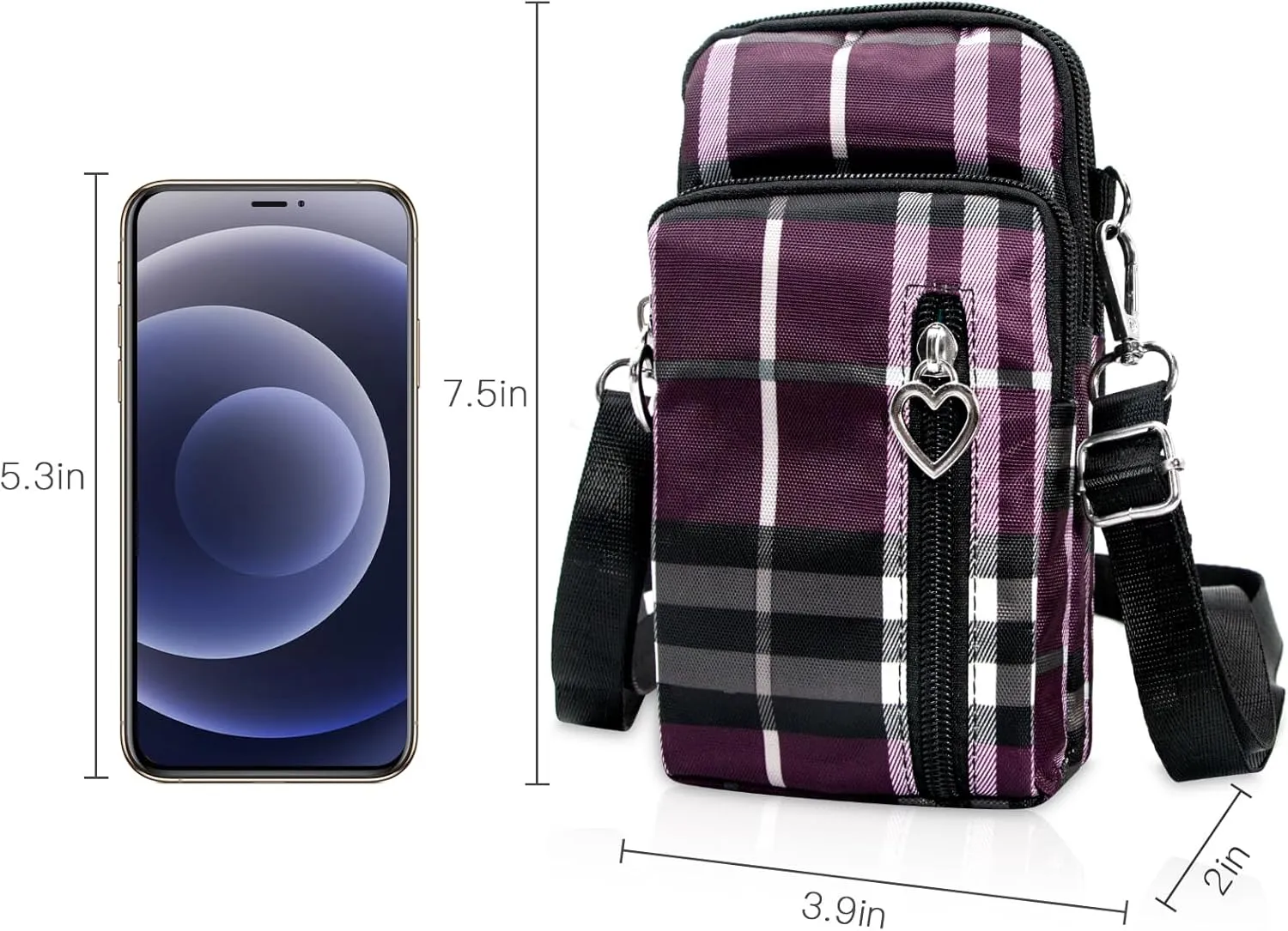 BIAOTIE Lightweight Small Crossbody bags Cell Phone Purses Travel Pouch Shoulder Bag for Women