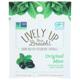 Breath Freshener Liquid Capsules (10 Chewable Burst Caps) - Original Mint