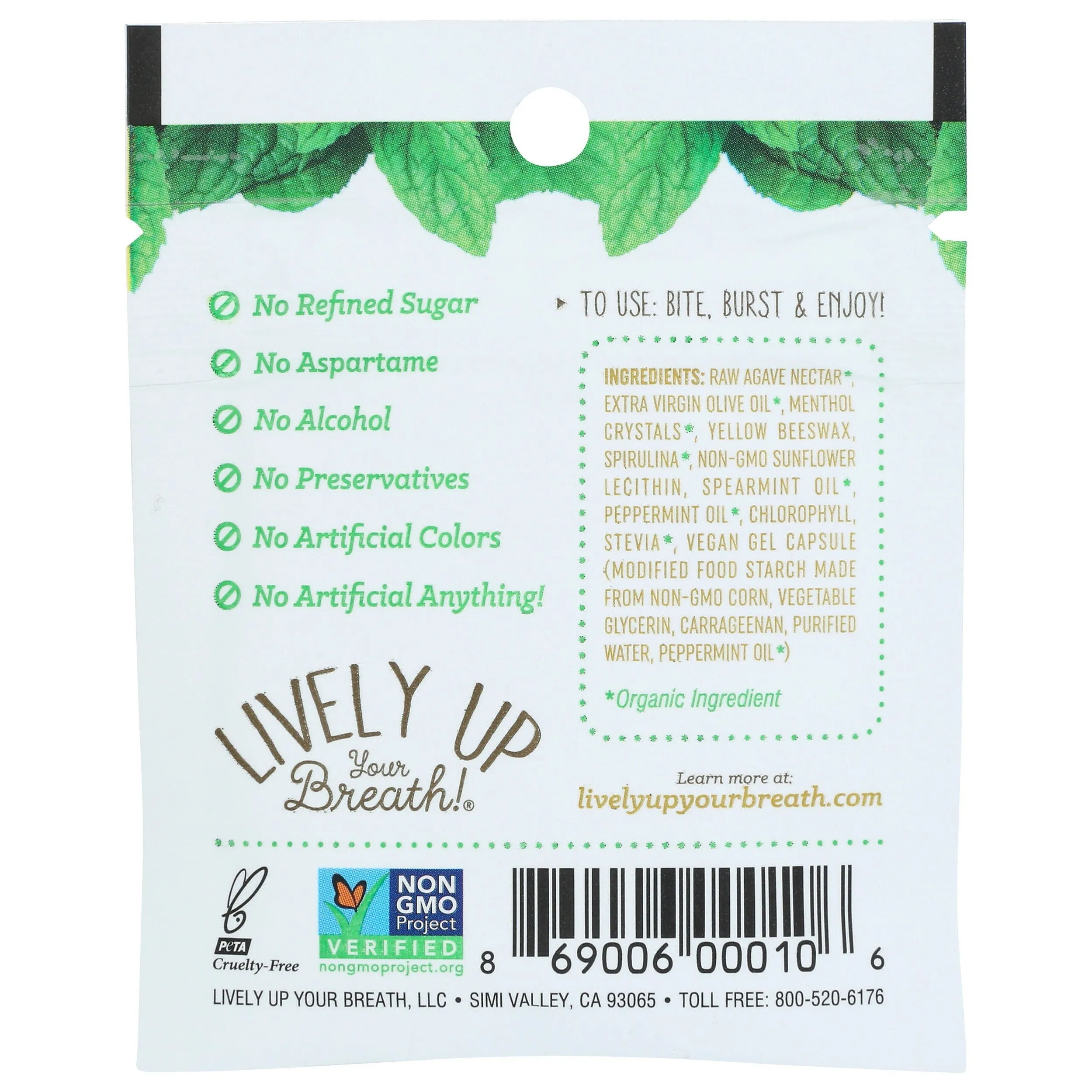 Breath Freshener Liquid Capsules (10 Chewable Burst Caps) - Original Mint