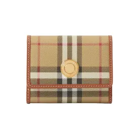 Burberry Small Check Folding Wallet in Archive Beige
