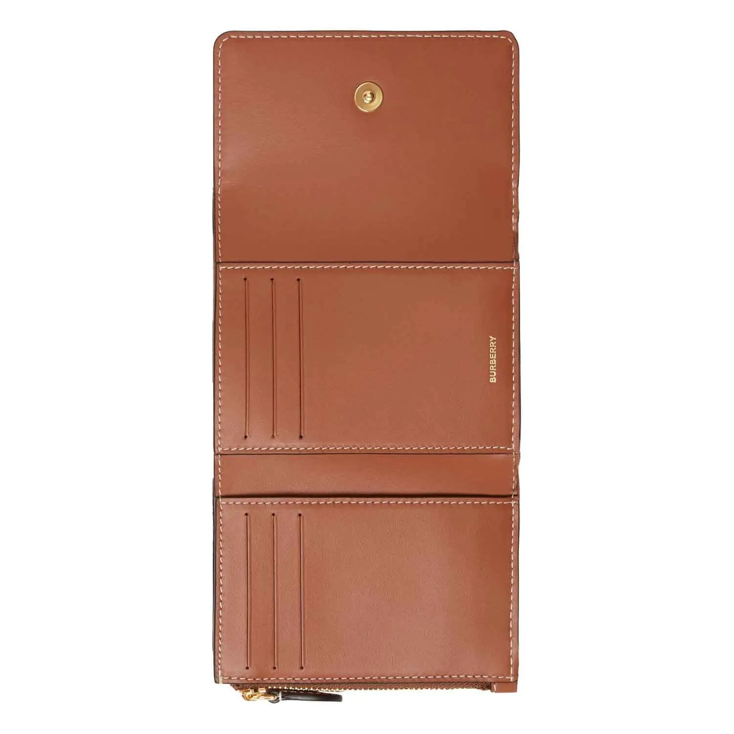 Burberry Small Check Folding Wallet in Archive Beige