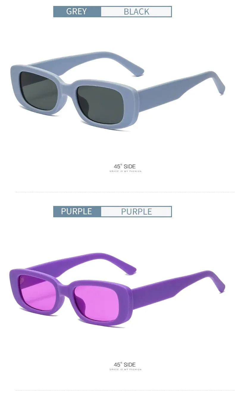 Candy Color Rectangle Sun Glasses