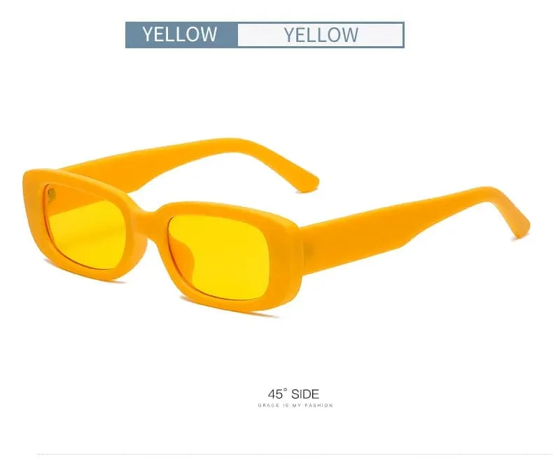 Candy Color Rectangle Sun Glasses