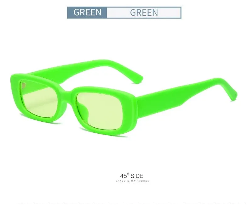 Candy Color Rectangle Sun Glasses