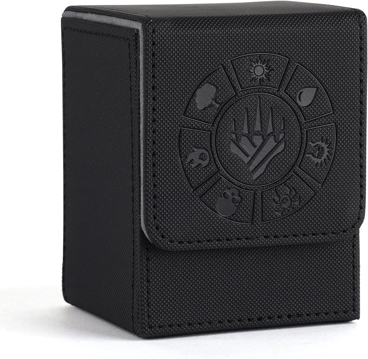 Card Deck Box, 110  Storage MTG Deck Box with 50 Pcs Card Sleeve, Collectible Trading Card Cases for Magic Commander and More (Black)