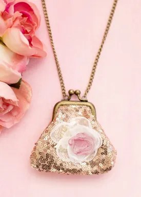 Deavaney Coin Purse in Pink Sequin