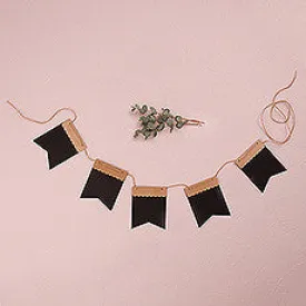 DECORATIVE KRAFT AND BLACK PAPER DIY BANNER