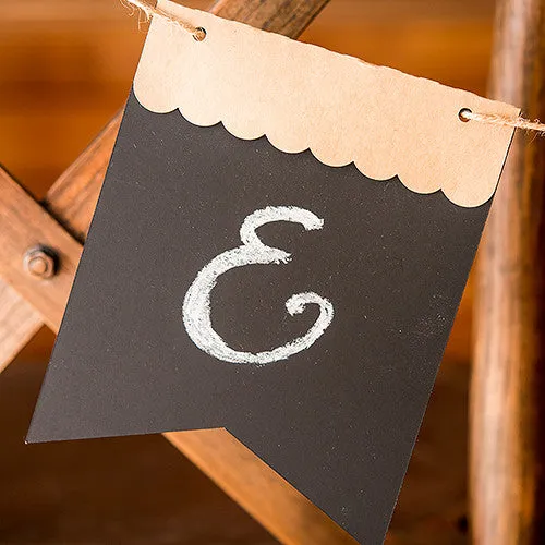 DECORATIVE KRAFT AND BLACK PAPER DIY BANNER
