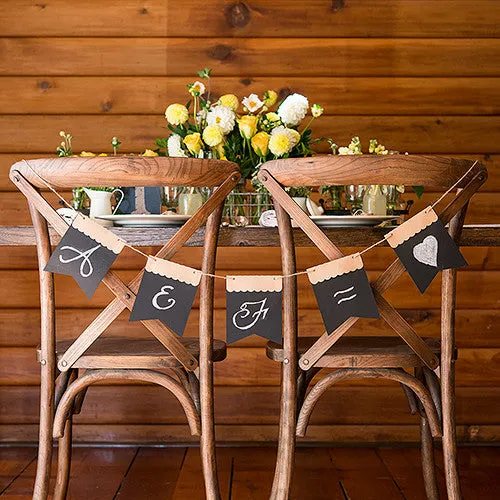 DECORATIVE KRAFT AND BLACK PAPER DIY BANNER