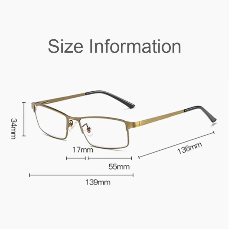 Dual-purpose Photochromic Presbyopic Glasses,  4.00D(Gold)