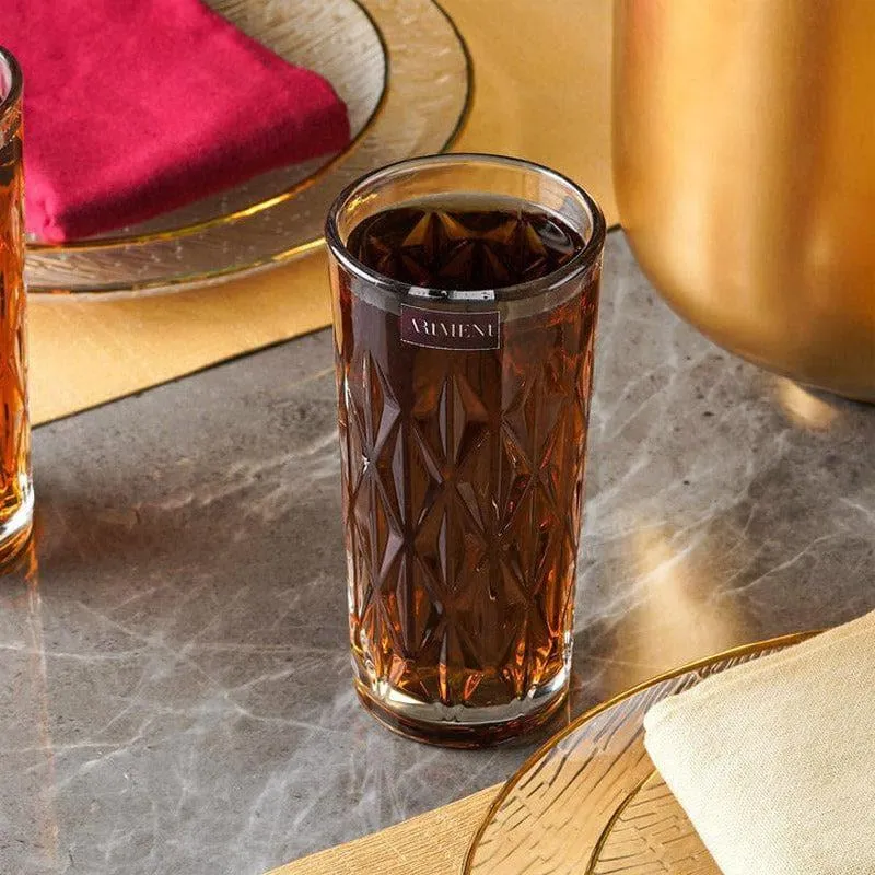 Elisia Etched Highball Glass (340 ml) - Set Of Four