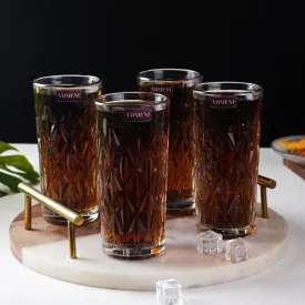 Elisia Etched Highball Glass (340 ml) - Set Of Four