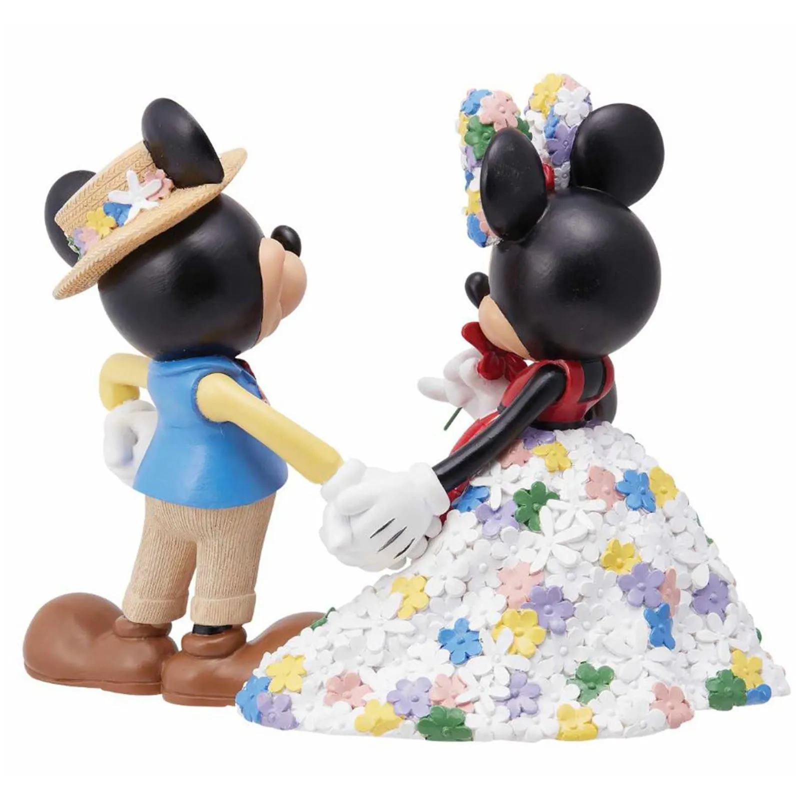 Enesco Disney Showcase Mickey And Minnie Botanical Decorative Figurine 6014864
