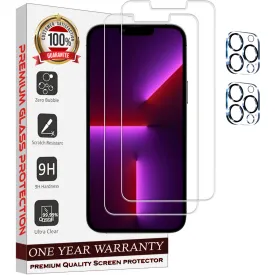 Entronix Case Screen Protector Bundle with Camera Cover Designed for Apple iPhone 14 Pro Clear 9H Hardness,Bubble Free Easy Install,2 PACK