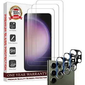 Entronix Case Screen Protector Bundle with Camera Cover for Samsung Galaxy S21 Ultra Clear Built Anti Scratch, Bubble Free Easy Install, 3 PACK
