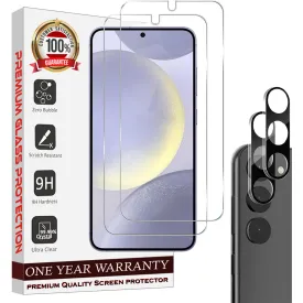 Entronix Case Screen Protector Bundle with Camera Cover for Samsung Galaxy S22 Clear Built Anti Scratch, Bubble Free Easy Install,2 PACK