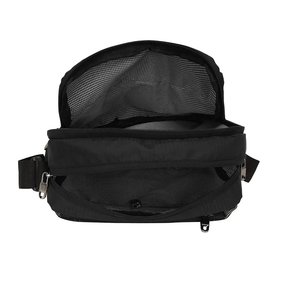 Fly Fashion Nylon Sling Bag for Men Cross Body Travel Office Business Messenger one Side Shoulder Bag for Men and Women - Black