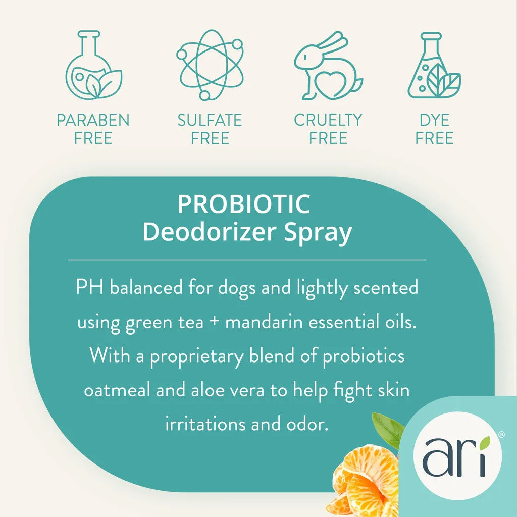 Health Extension Ari Probiotic Deodorizer Spray Green Tea & Mandarin For Dogs, 8-oz