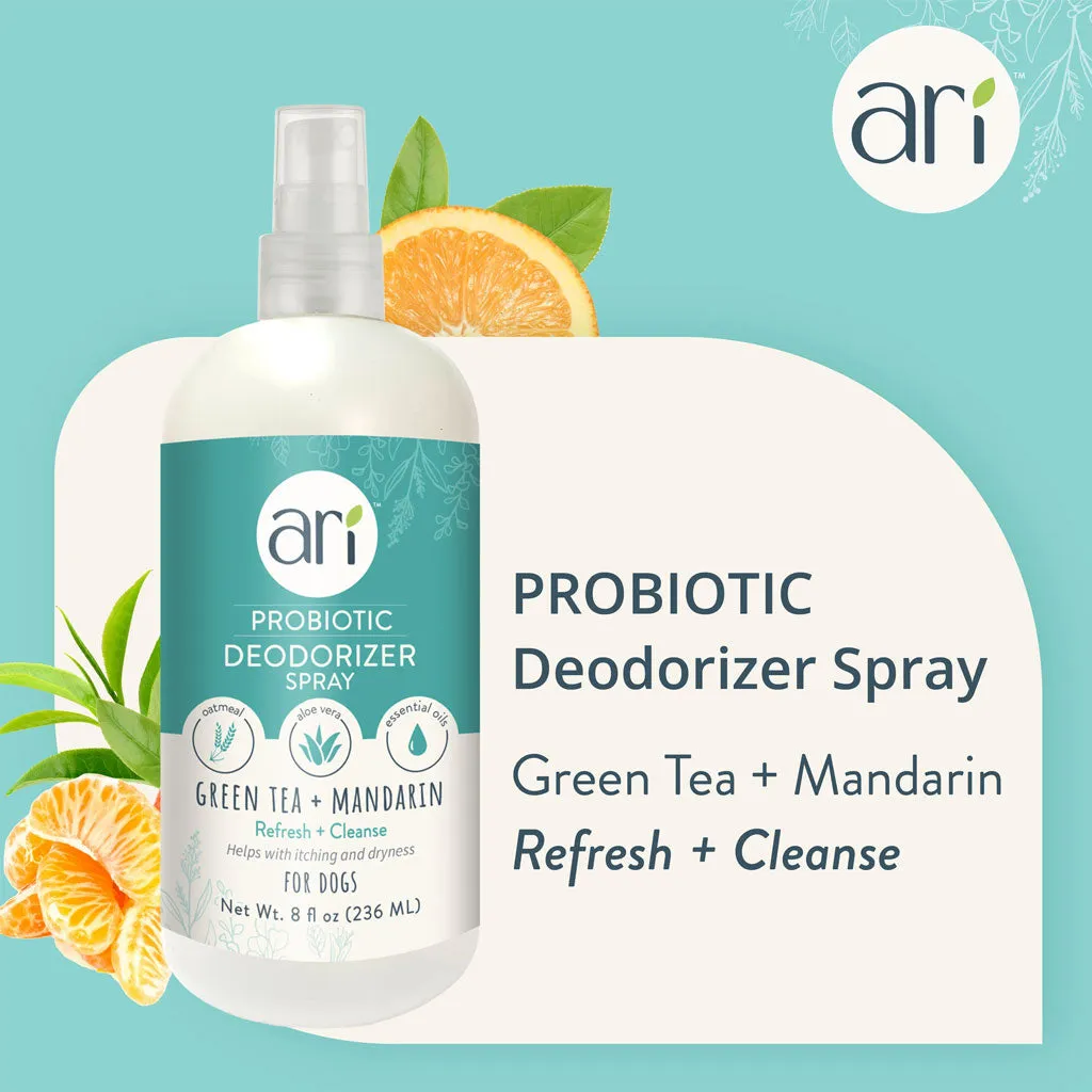 Health Extension Ari Probiotic Deodorizer Spray Green Tea & Mandarin For Dogs, 8-oz
