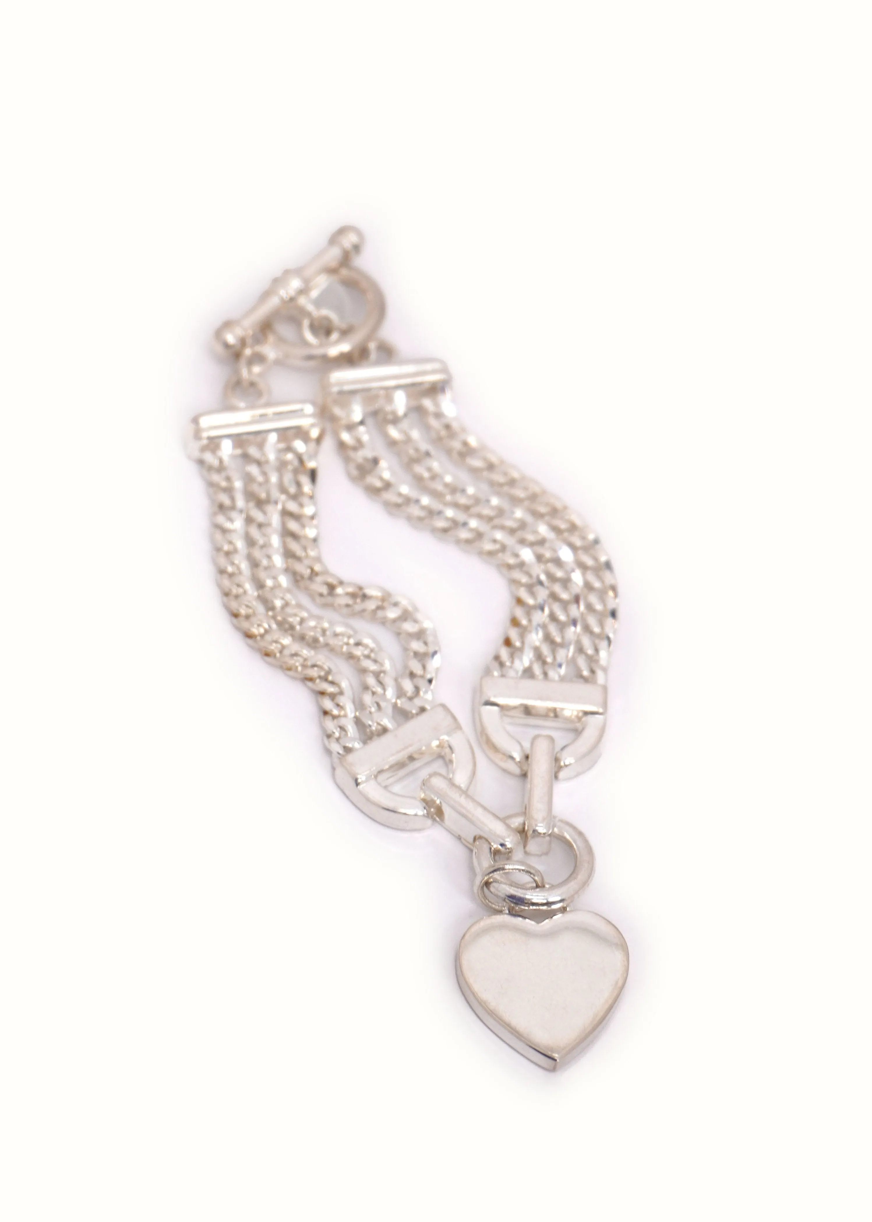 Heart Triple Strand Bracelet