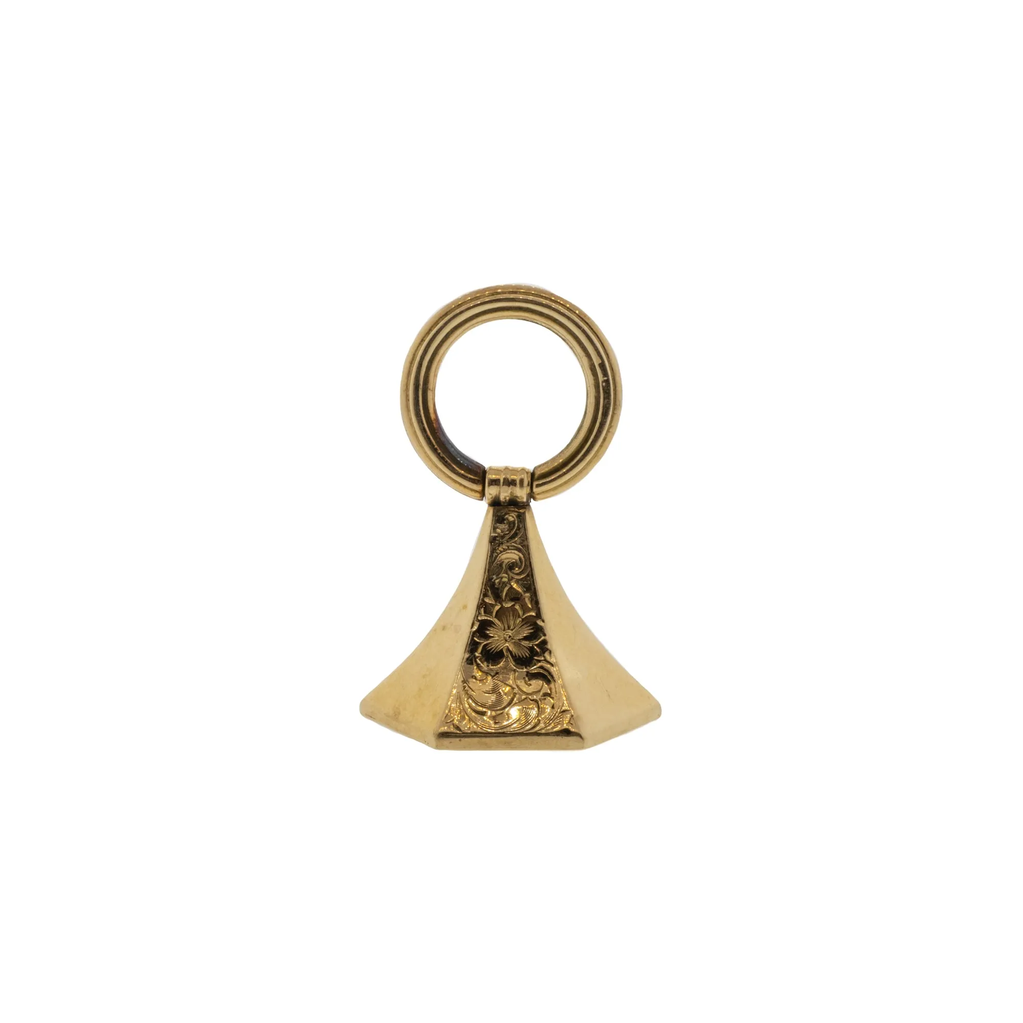 Hollow Engraved Victorian Watch Fob Charm