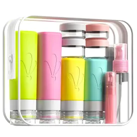 INSFIT Travel Bottles for Toiletries, 17 Pack Travel Size Toiletries, Leakproof Silicone Travel Bottles Set, TSA Approved Travel Accessories for Women, Beach Vacation Cruise Ship Essentials