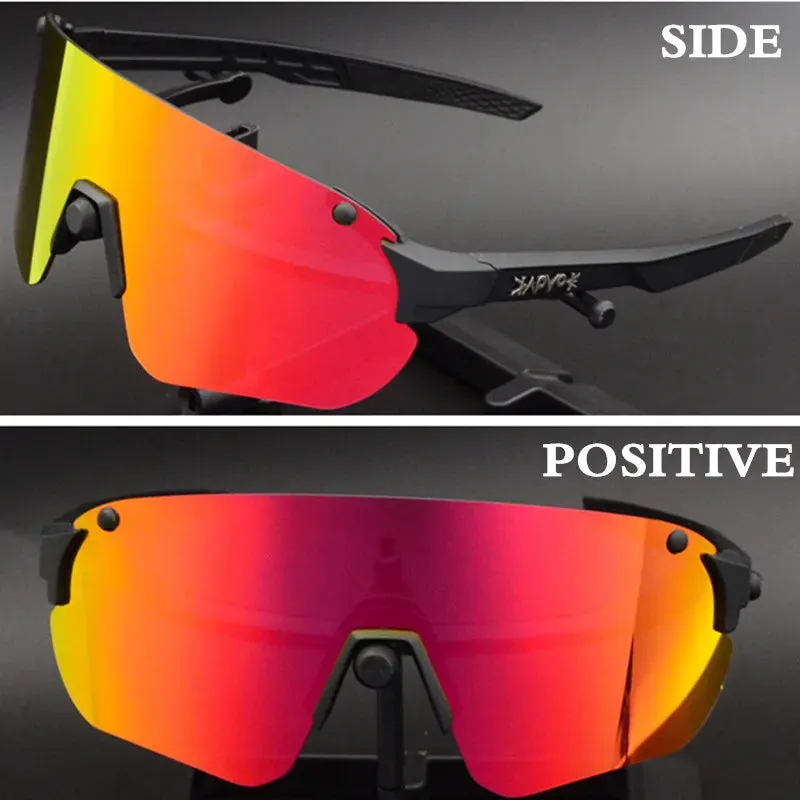 Kapvoe Cycling Glasses UV400 MTB Road Bike Sunglasses Running Riding Fishing Eyewear Men Women Bicycle Goggles 4 Lens