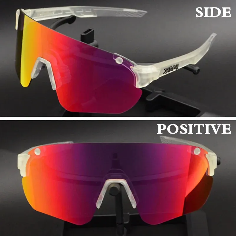 Kapvoe Cycling Glasses UV400 MTB Road Bike Sunglasses Running Riding Fishing Eyewear Men Women Bicycle Goggles 4 Lens