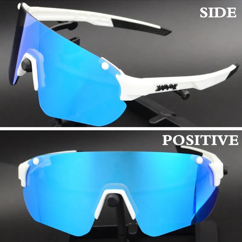 Kapvoe Cycling Glasses UV400 MTB Road Bike Sunglasses Running Riding Fishing Eyewear Men Women Bicycle Goggles 4 Lens