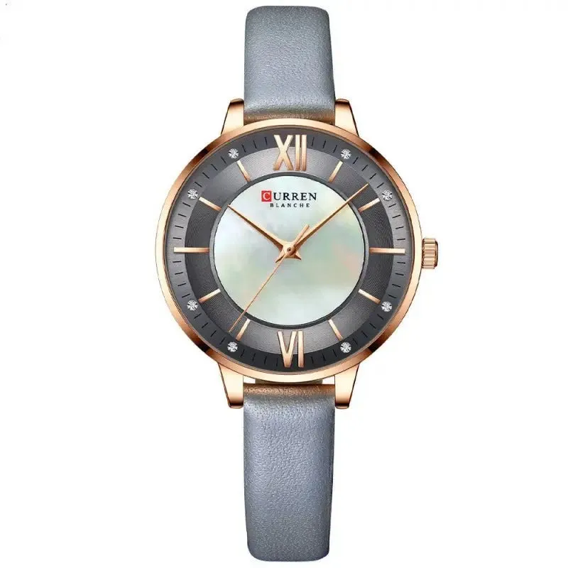 Ladies Watches Fashion Women: Quartz Waterproof Watch With Leather Strap | Stylish 35mm Dial