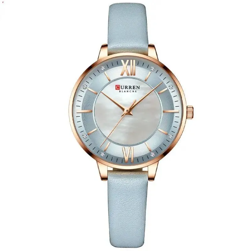 Ladies Watches Fashion Women: Quartz Waterproof Watch With Leather Strap | Stylish 35mm Dial