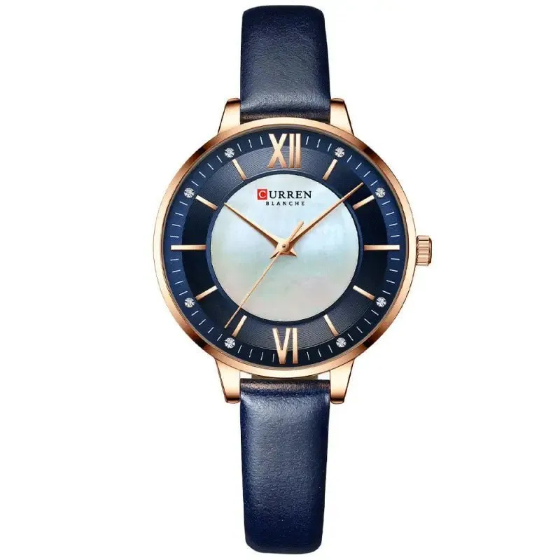 Ladies Watches Fashion Women: Quartz Waterproof Watch With Leather Strap | Stylish 35mm Dial