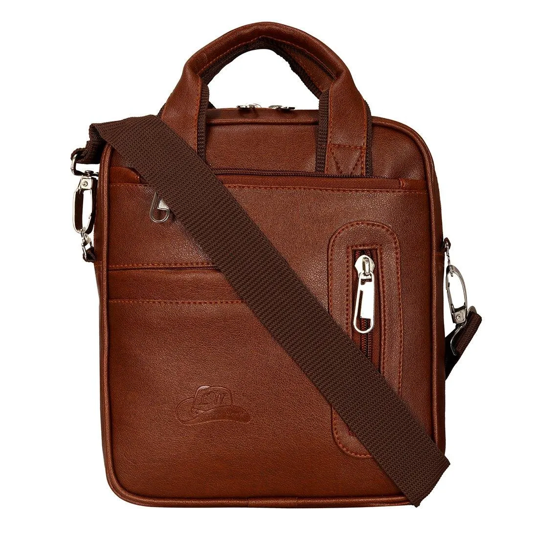Leather World PU Leather Unisex Spacious Crossbody Sling Bag
