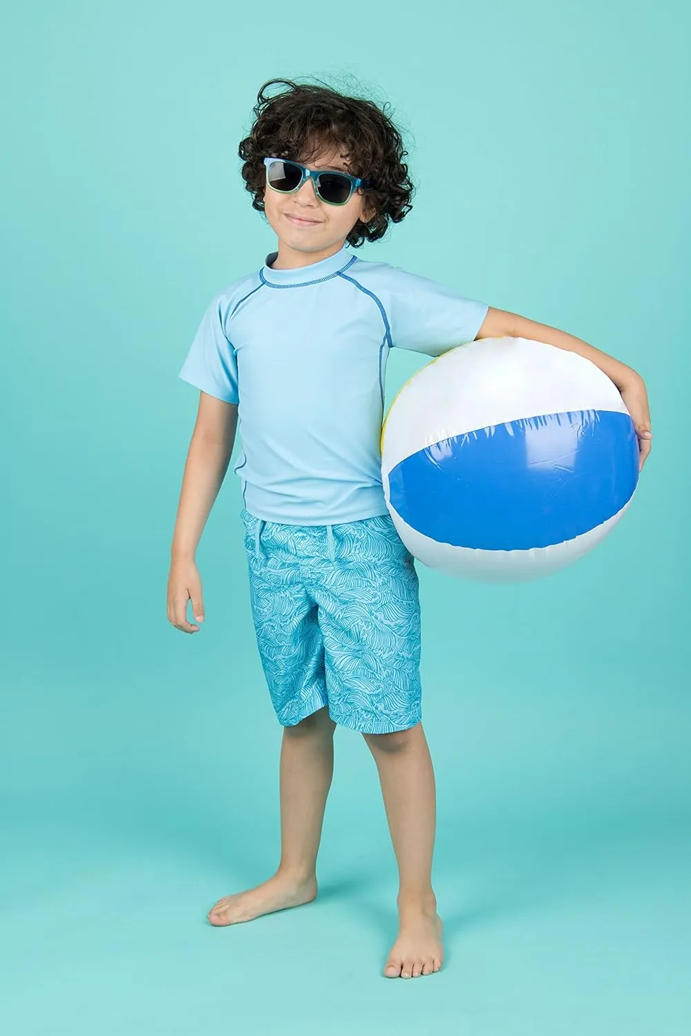 Leveret Short Sleeve Baby Boys Girls Rash Guard Sun Protected UPF   50 Kids & Toddler Swim Shirt (12 Months-5 Toddler)