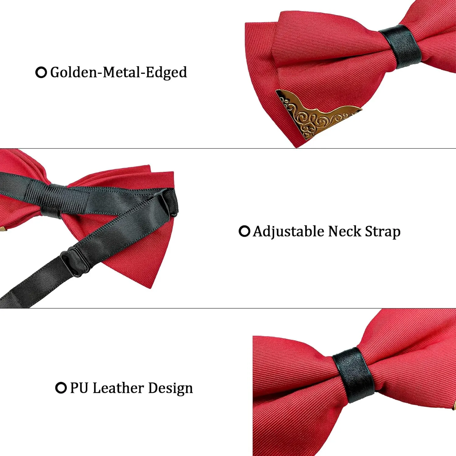 Men's Bow Tie, Pre-Tied Satin Bowtie for Men Clip-On Formal Tuxedo or Weddings & Easter Day Dinner Parties & Events N-M-T5