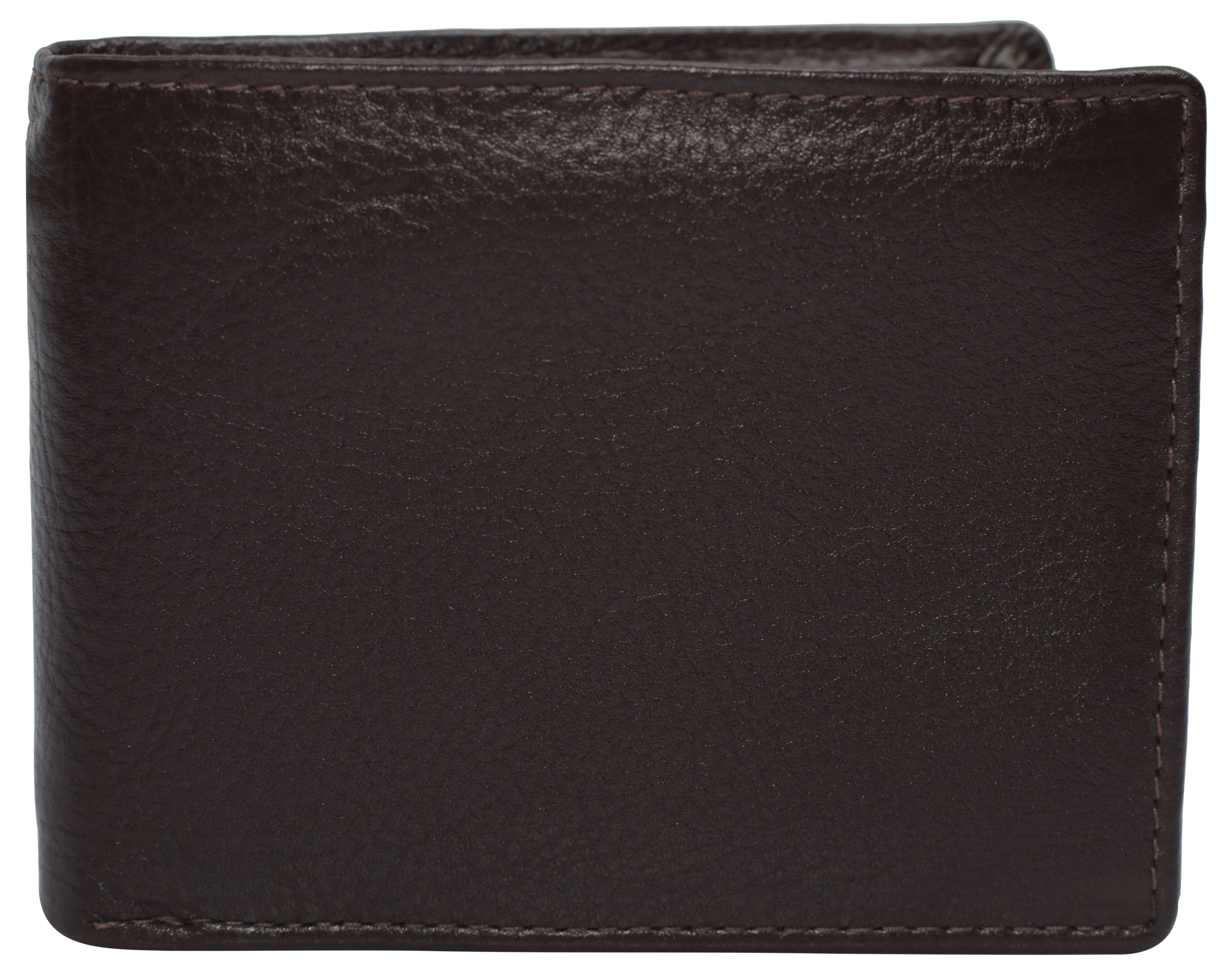 Mens Leather Multi Card Bifold with Double Flip-up 3 Id Windows RFID Blocking