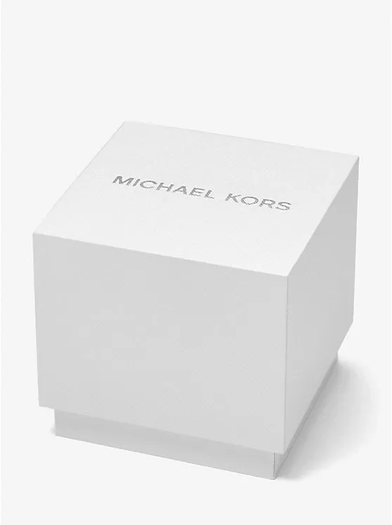 Michael Kors Petite Lock Pavé Gold-tone And Tortoiseshell Acetate Chain Watch, brown