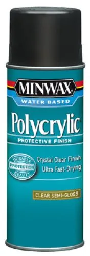 Minwax 34444 11.5 oz Can of Water Based Clear Semi-Gloss Polycrylic Protective Spray Finish